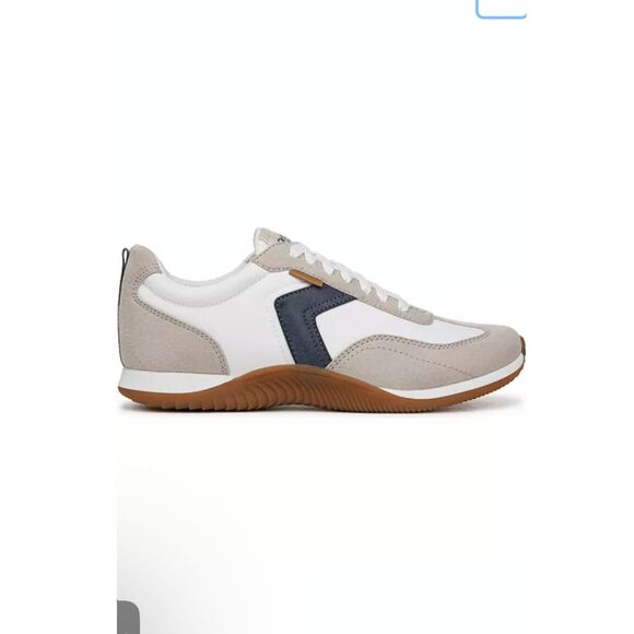 NEW Dr Scholl's Women's Sneakers Sz 8 White Lace Up Suede Canvas 'Good Ol Days' - Picture 2 of 6